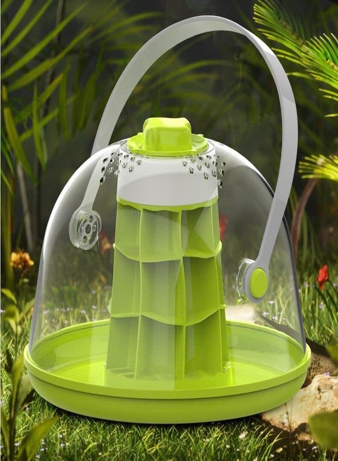 LinaLife Snail Observation Terrariums Breeding Box, Round Snail Habitat Starter Terrarium Kit, Snail Feeding Box, Ideal for Snails, Beetles, Spiders, Small Reptile Insect Feeding bin Ecological Box - Image 5